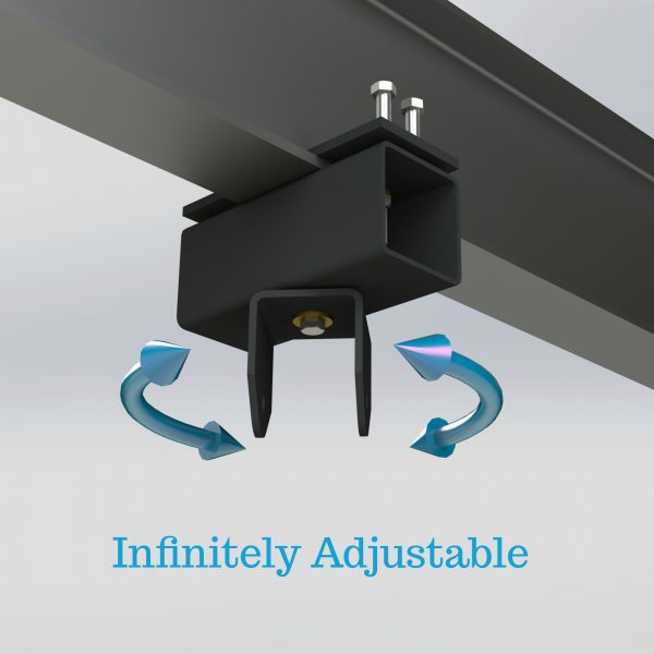 Polar Focus Type 5 Custom Beam Attachment - PY0-CBA-5 for large steel I-Beams - Line Array Rigging
