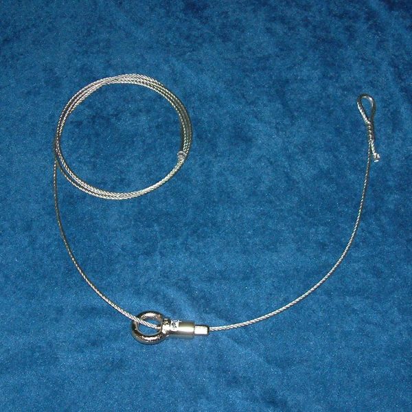 3/16" 7x19 galvanized wire rope x 120 inch adjustable tilt cable assembly
